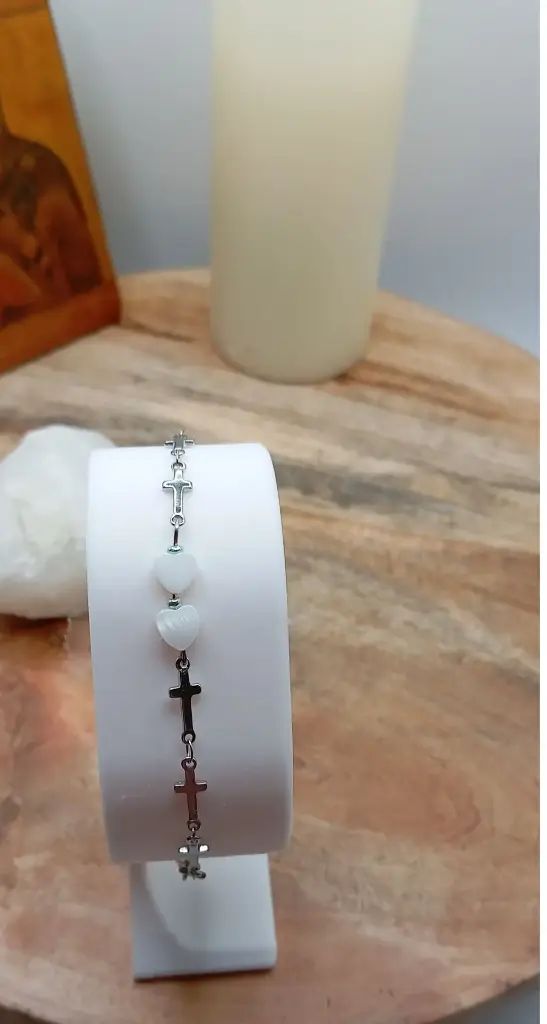 BRACELET CROIX ARGENTE