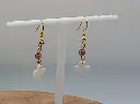 Boucles d'oreilles Pierres et Croix nacrée