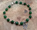 Bracelet Argenté Jade et Ange