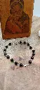 Bracelet Obsidienne et Croix