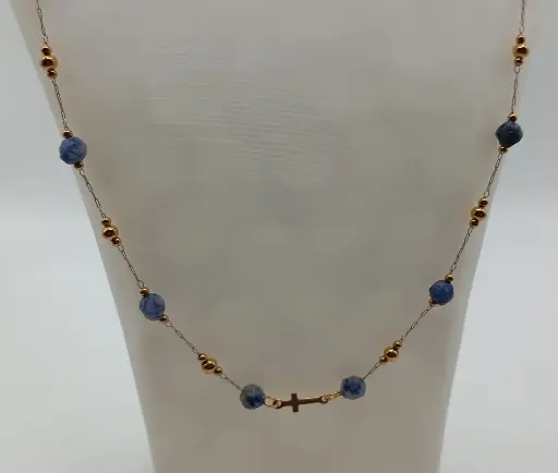 Collier Perles et Croix horizontale